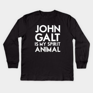 John Galt is my Spirit Animal Kids Long Sleeve T-Shirt